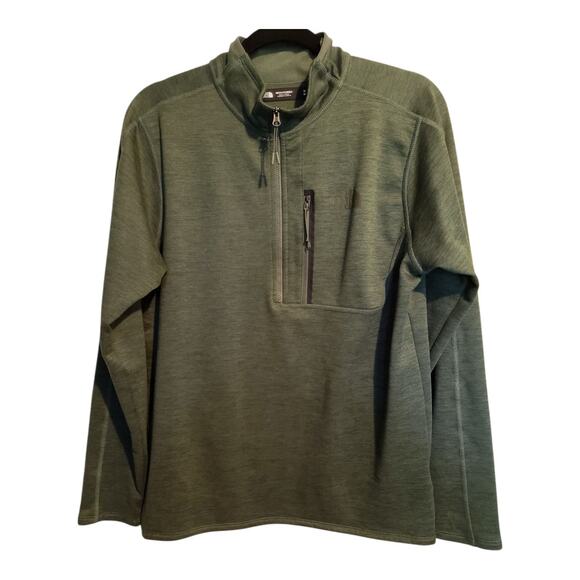 The North Face Men’s Canyonlands ½-Zip pullover fleece sweatshirt Green Medium - Picture 1 of 10